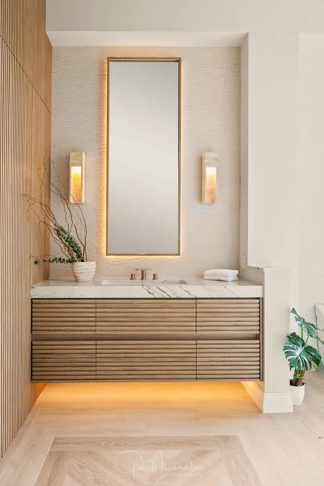 Bathrooms with a little colour, by Twice The Style