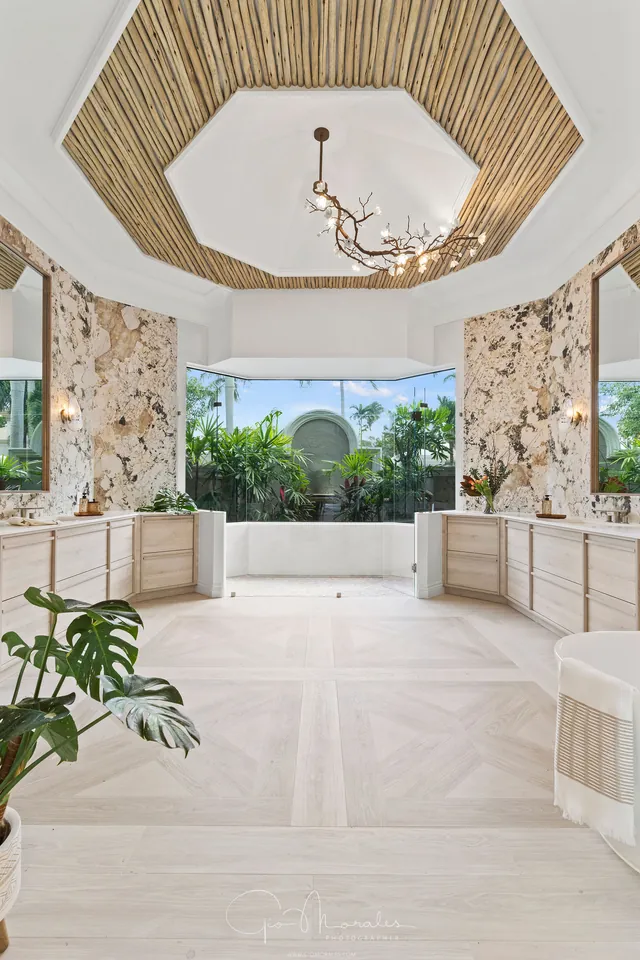 Stone, light and a free-standing tub, by Twice The Style